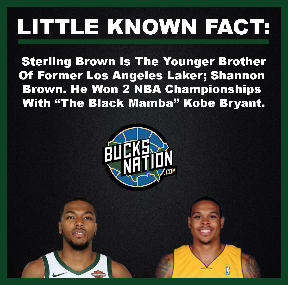 Sterling Brown And Shannon Brown Are Cousins